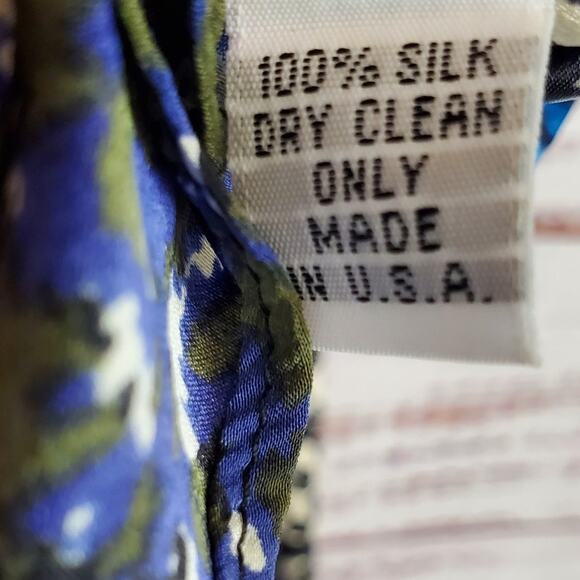 Alice & Trixie Silk Cottagecore Blue Paisley Dress & Sash M Boho Country Whimsy - Picture 7 of 13